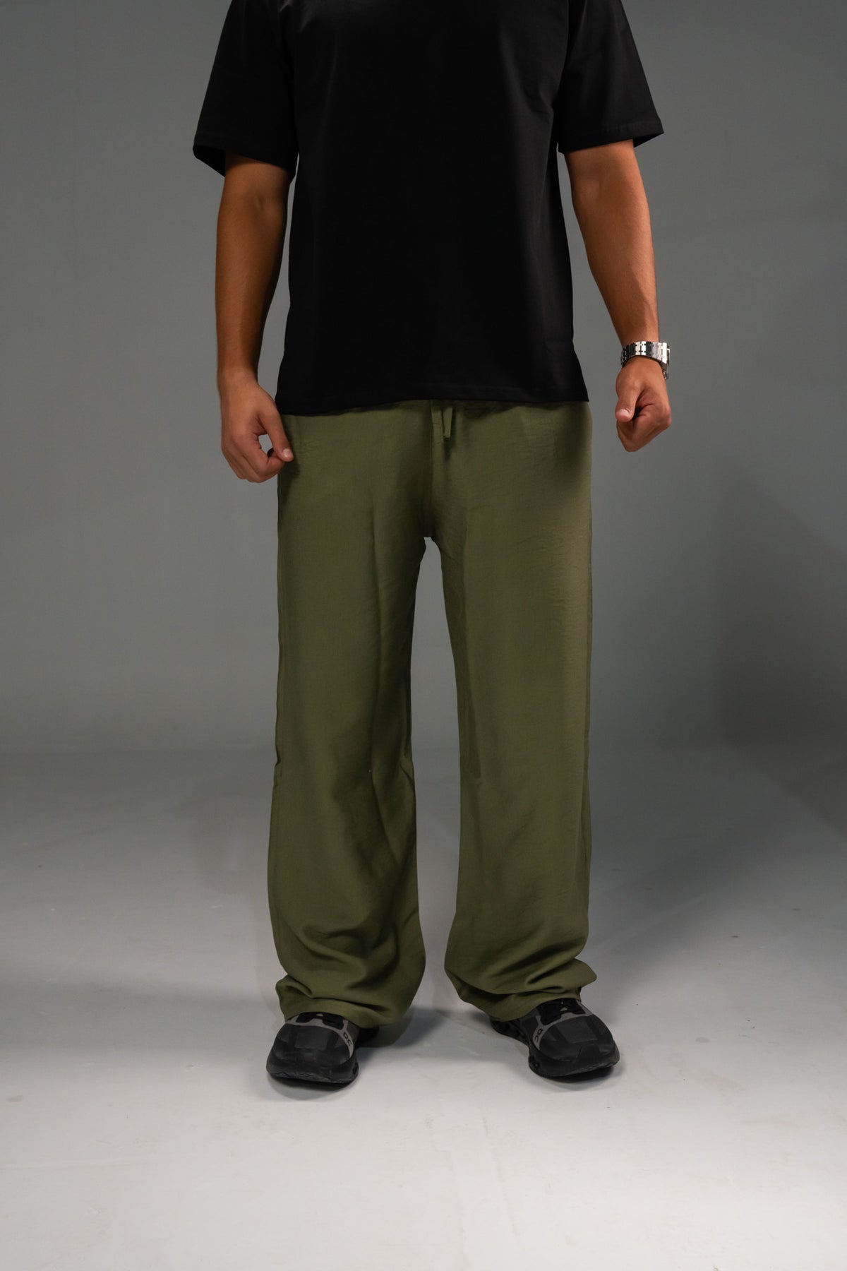 Olive Linen Pants
