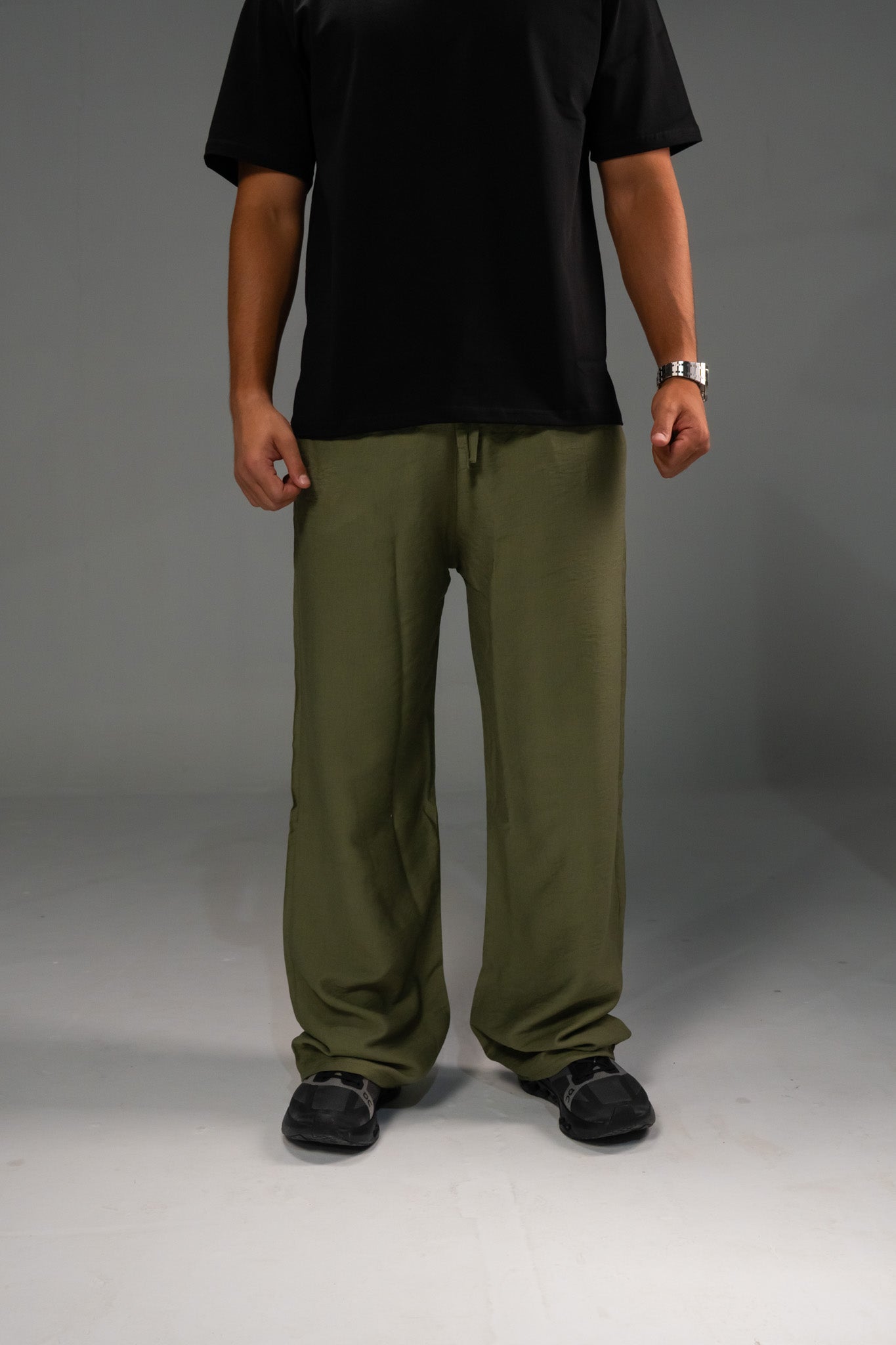 Olive Linen Pants