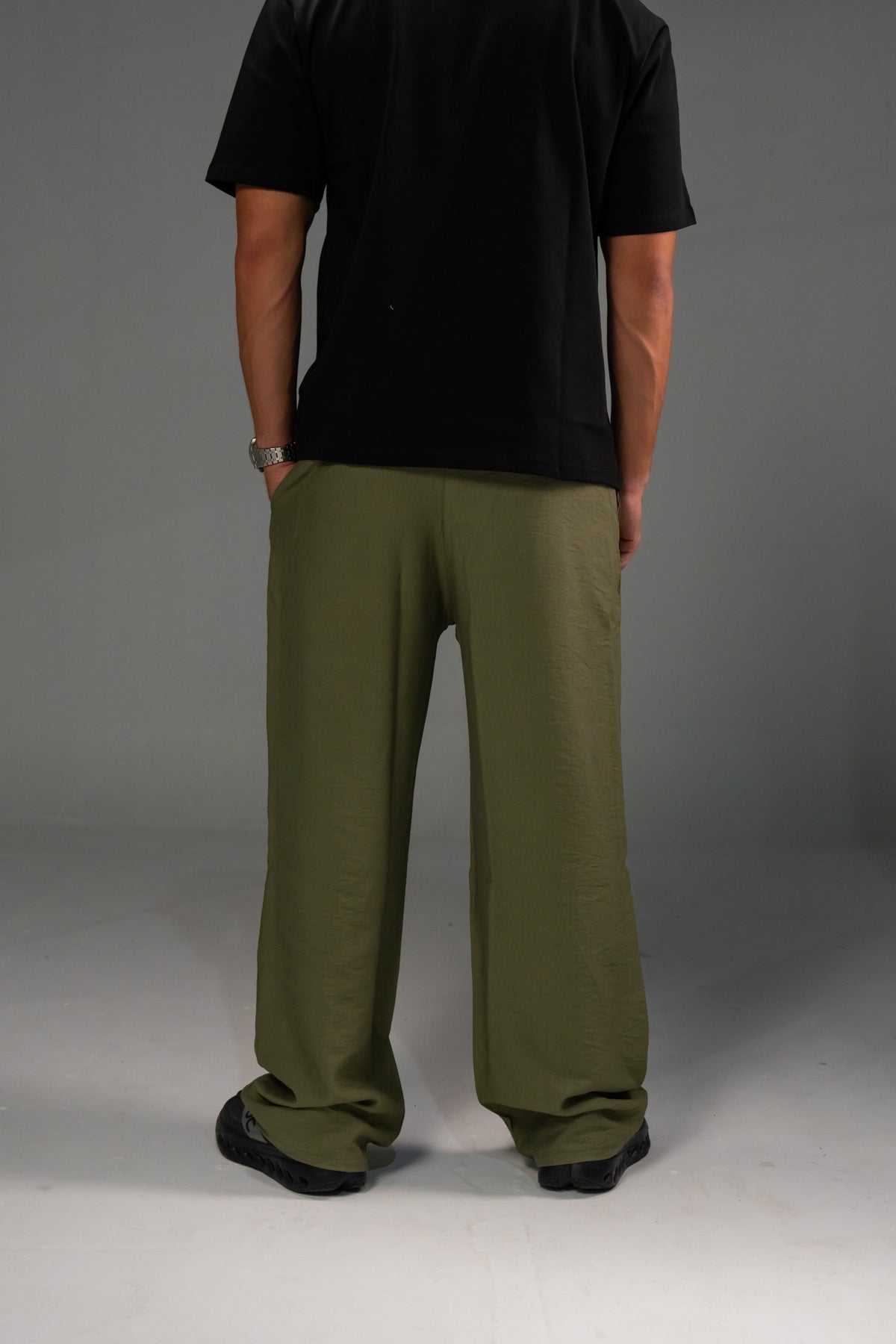 Olive Linen Pants