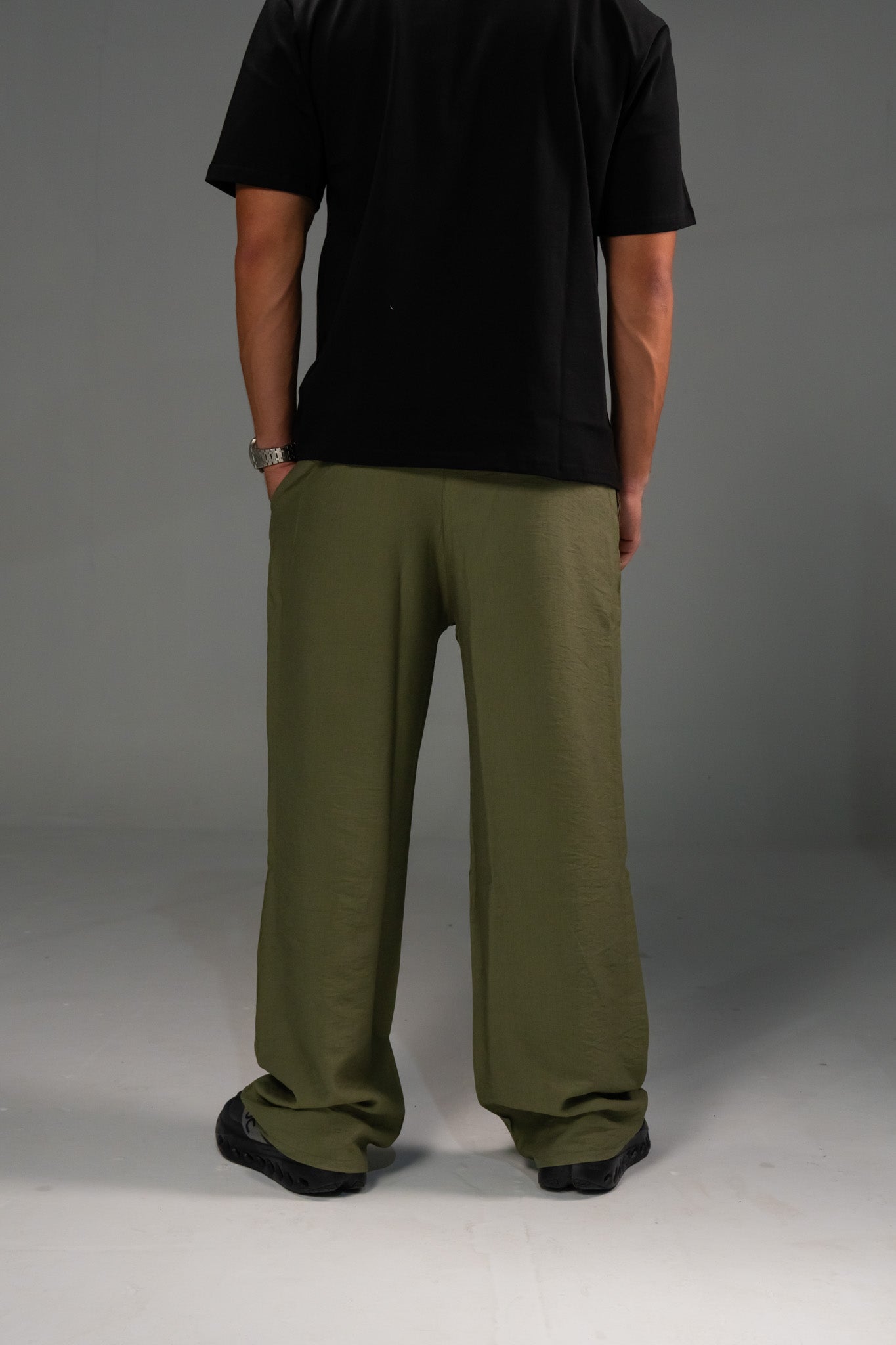 Olive Linen Pants