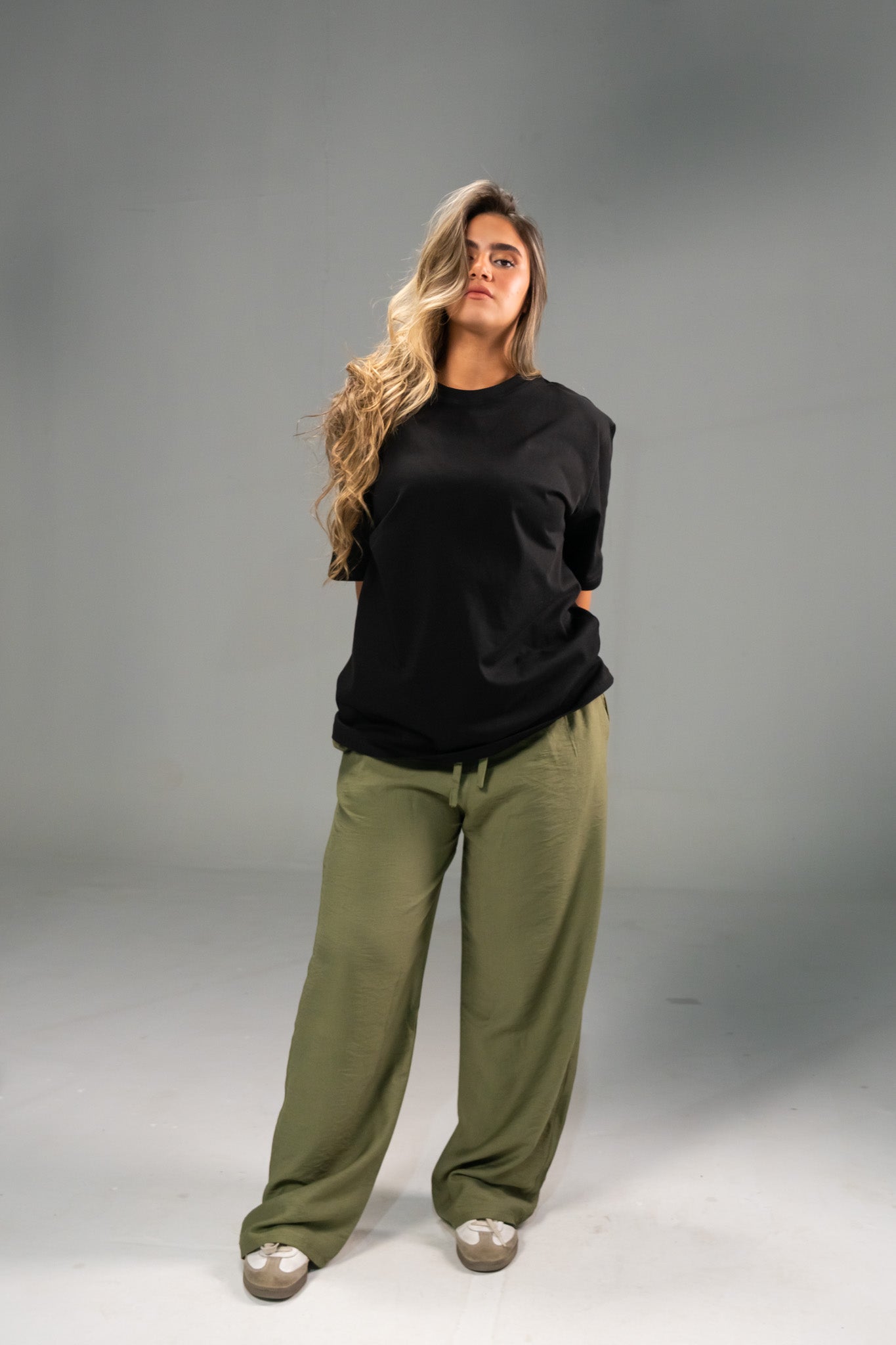 Olive Linen Pants