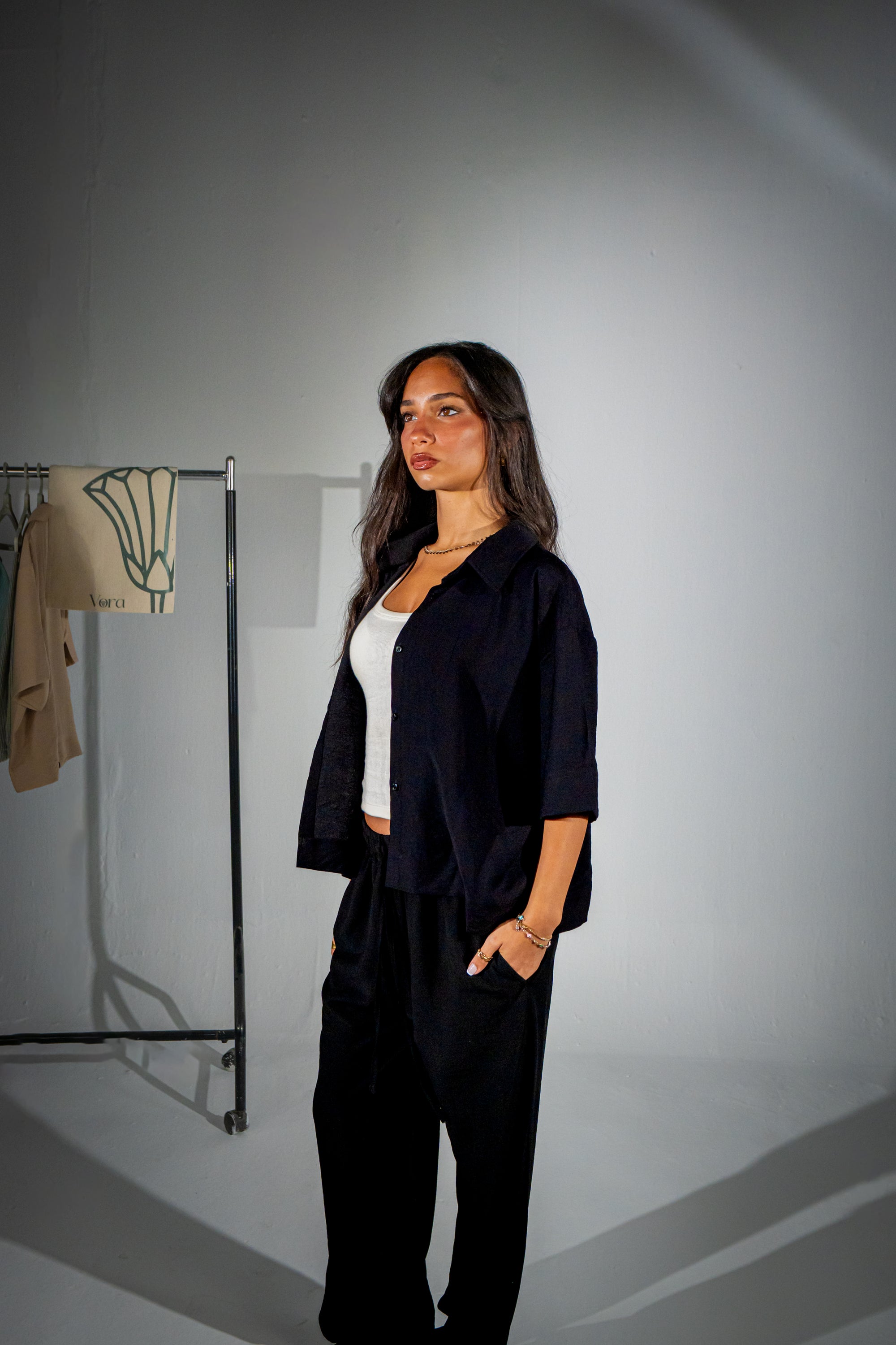 Black Linen Set