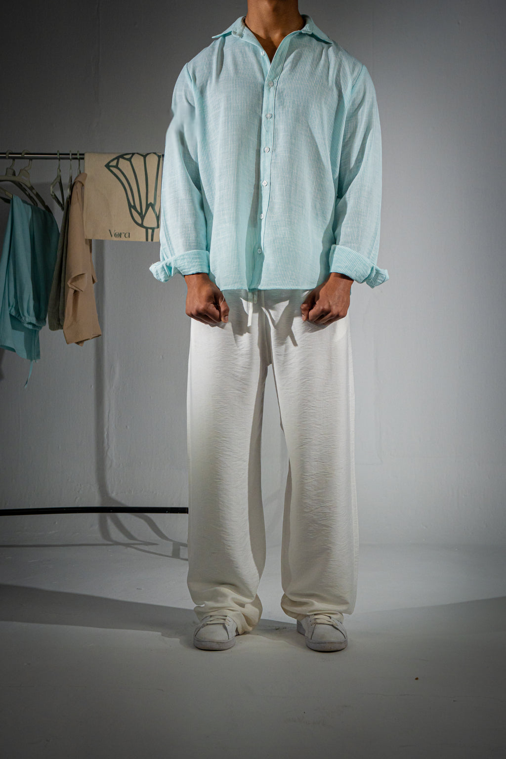Blue Striped Linen Shirt