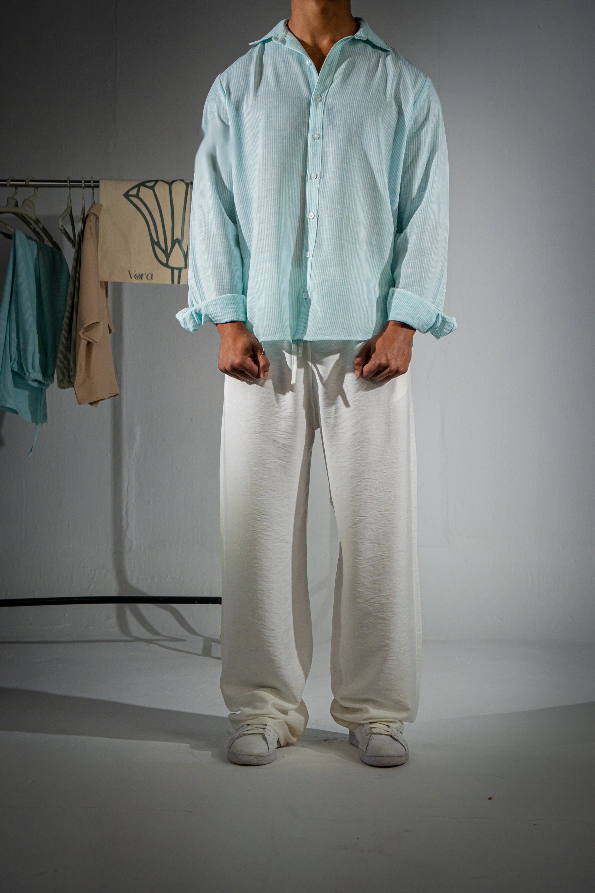 Blue Striped Linen Shirt