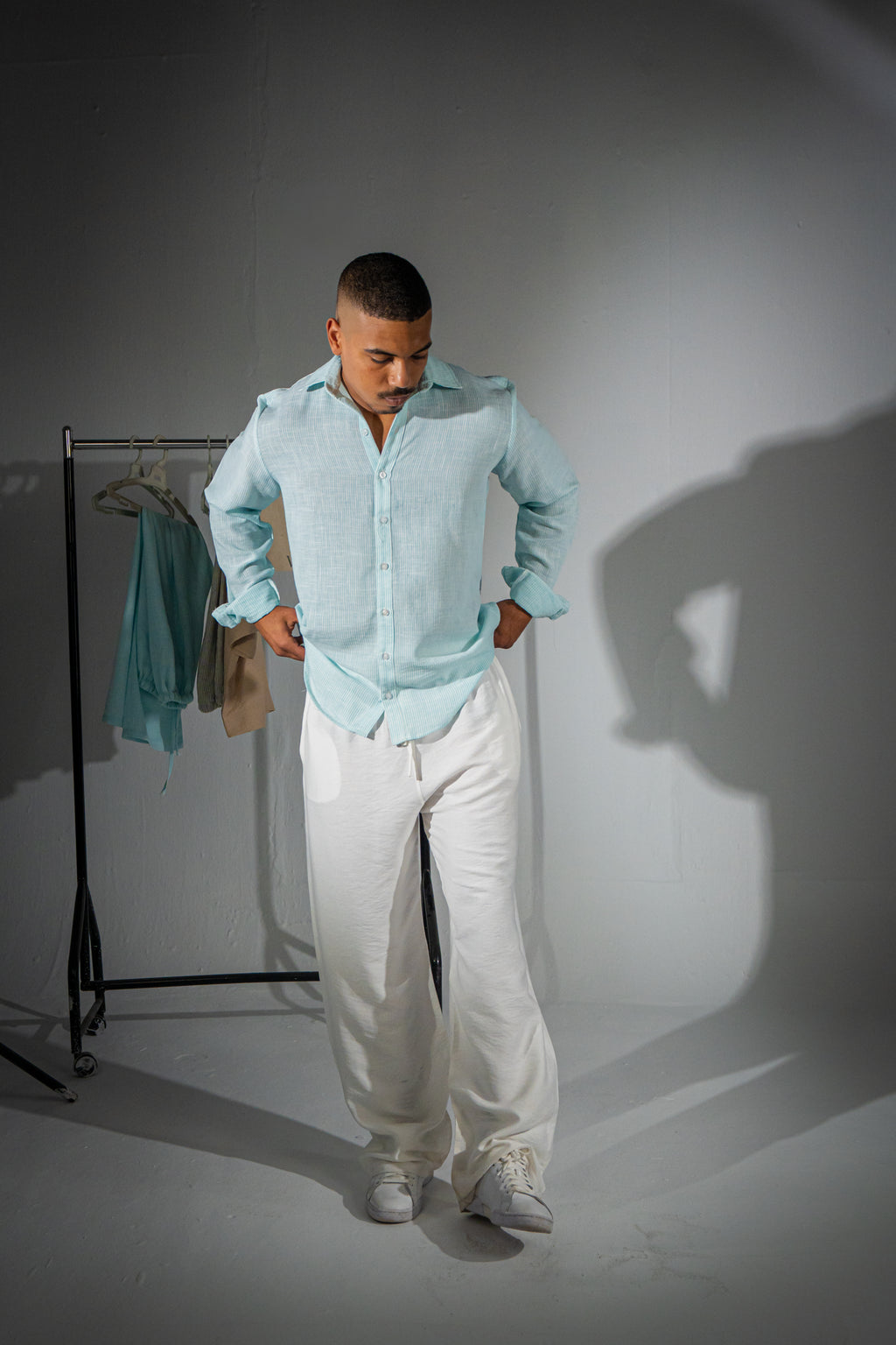 Blue Striped Linen Shirt